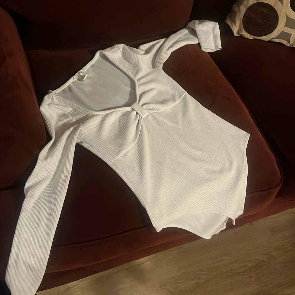 White Knit Bodysuit